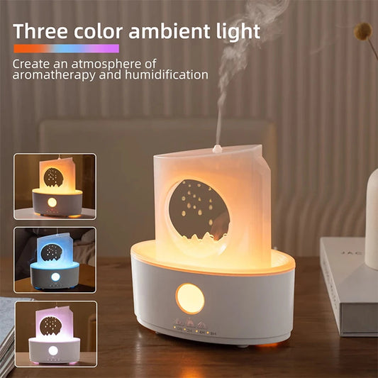 Quiet Operation Water Drop Humidifier Aromatherapy Benefits Comfortable Relaxation 7 Color Night Light Humidifier