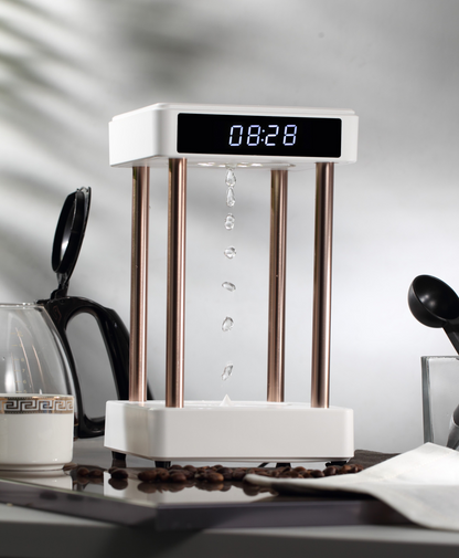 Levitating Water Drops Time Hourglass