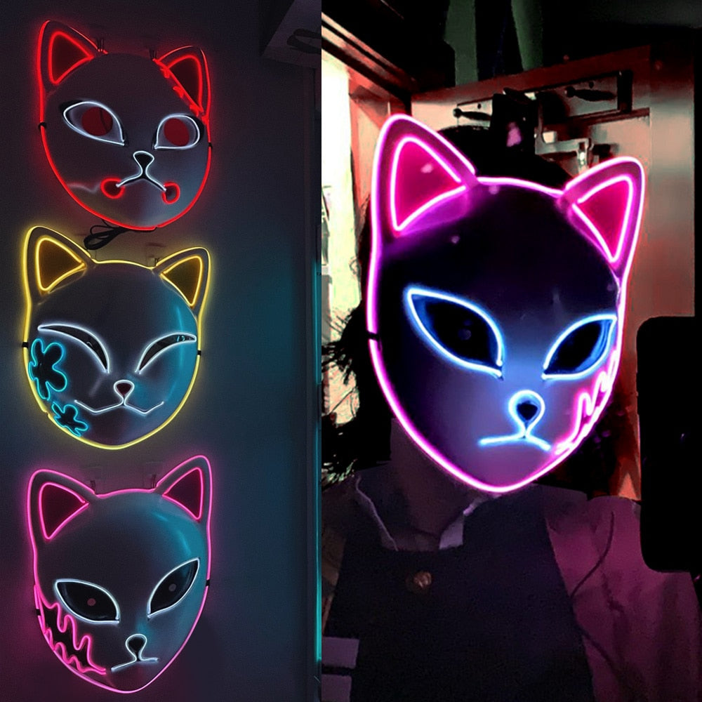 DEMON SLAYER LED FOX MASK