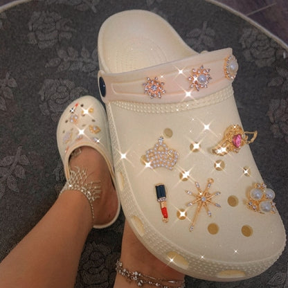 Women Slippers With Jewelry