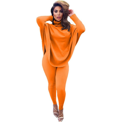 Oversize Turtleneck Top and Bodycon Pants Set