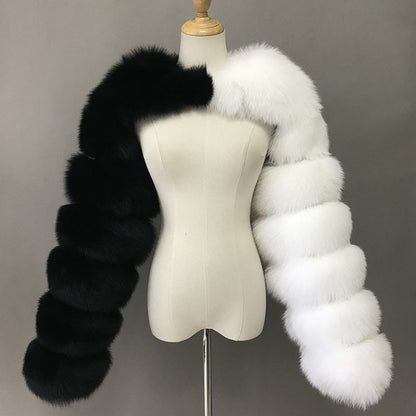 High Quality Faux Fox Fur Coat Women