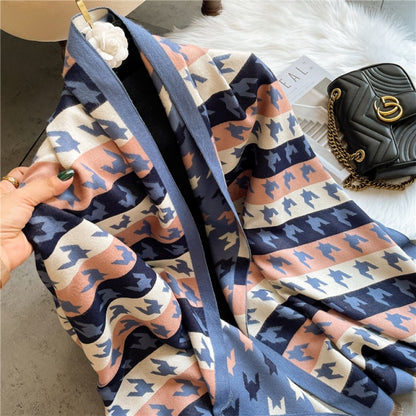 Horse Printed Pashmina Blanket Cape