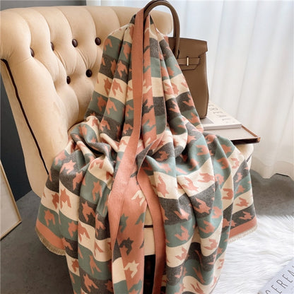 Horse Printed Pashmina Blanket Cape