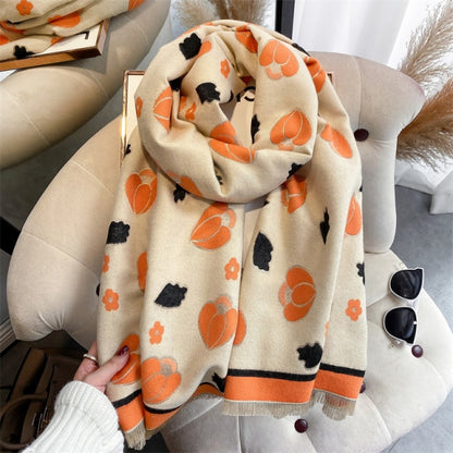 Horse Printed Pashmina Blanket Cape