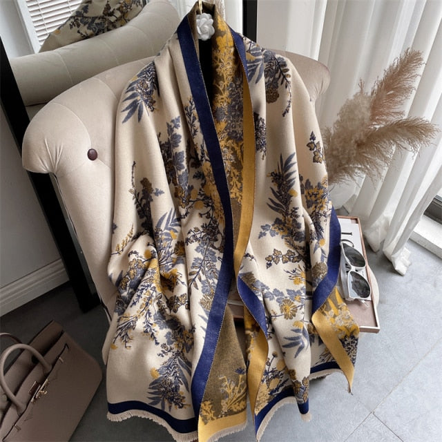 Horse Printed Pashmina Blanket Cape