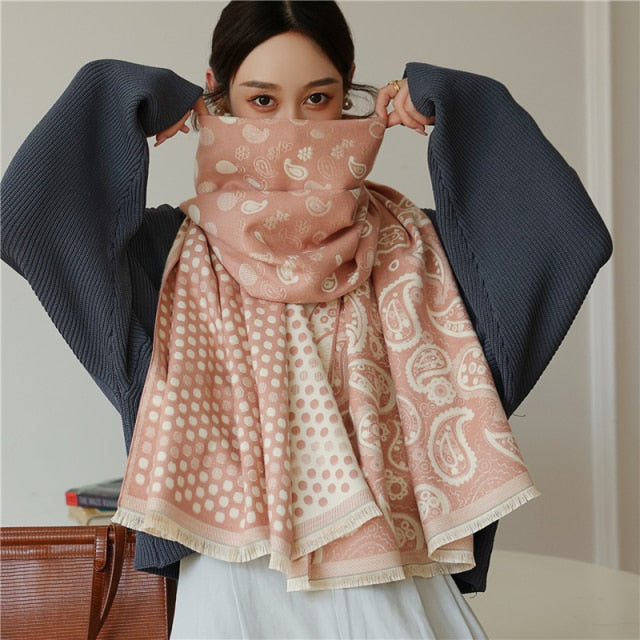 Horse Printed Pashmina Blanket Cape