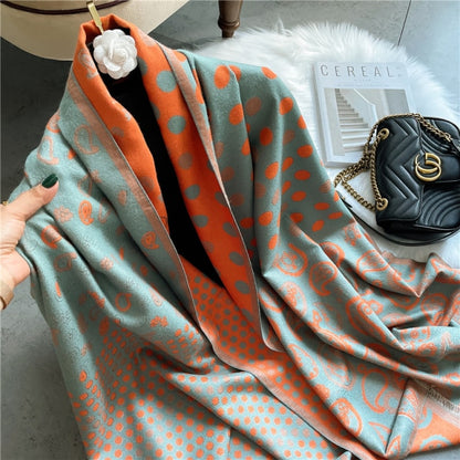 Horse Printed Pashmina Blanket Cape