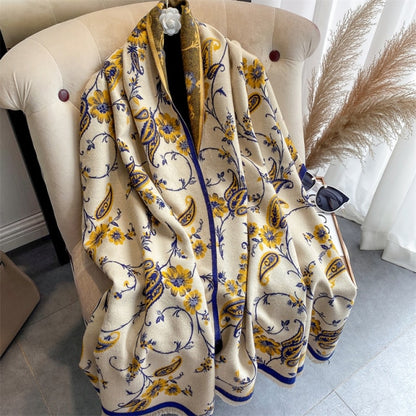 Horse Printed Pashmina Blanket Cape