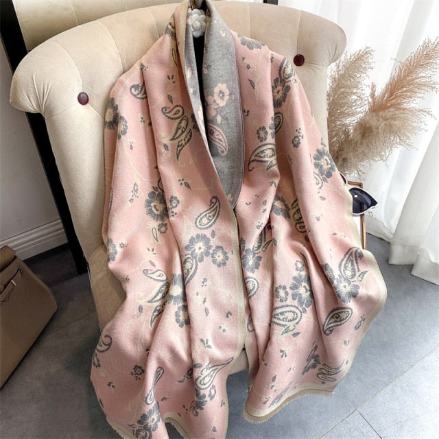 Horse Printed Pashmina Blanket Cape