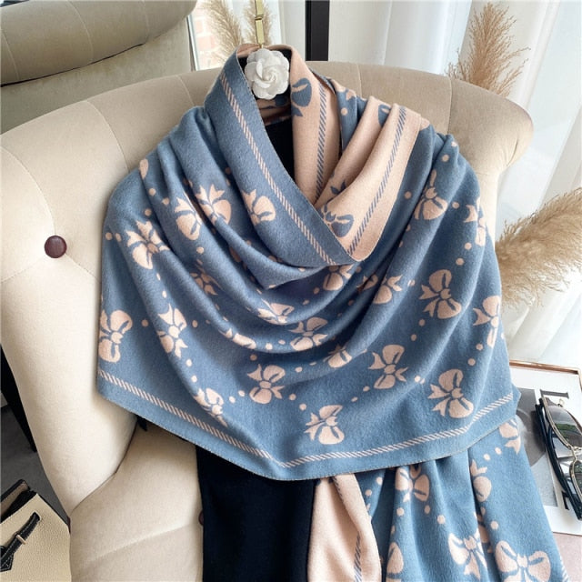 Horse Printed Pashmina Blanket Cape