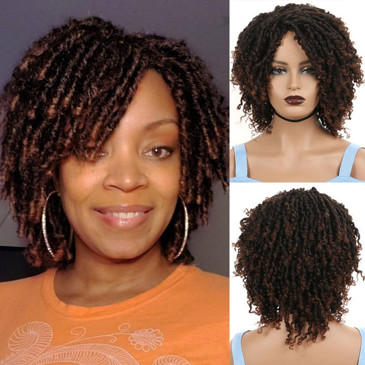 Dreadlock Short Twist Curly Wig