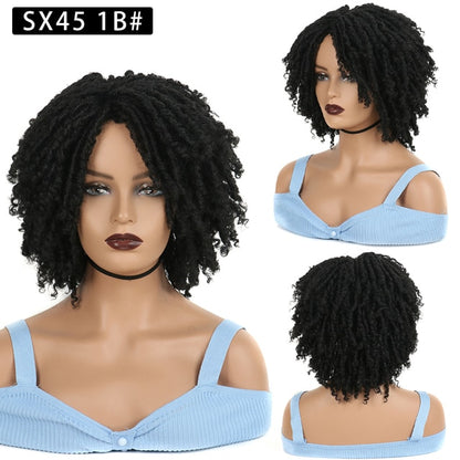 Dreadlock Short Twist Curly Wig