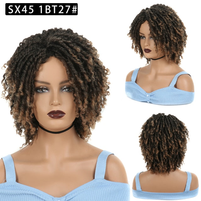 Dreadlock Short Twist Curly Wig