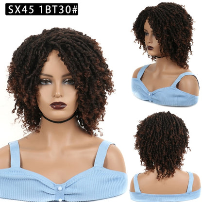 Dreadlock Short Twist Curly Wig