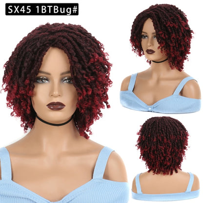 Dreadlock Short Twist Curly Wig