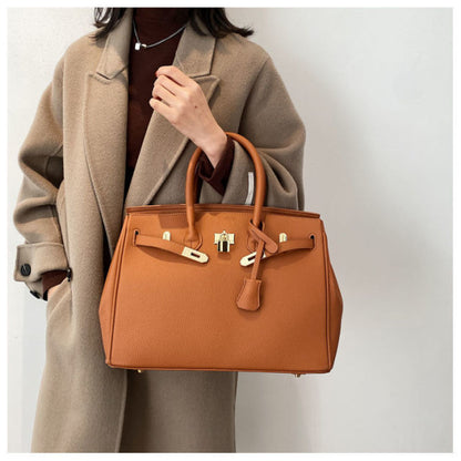 Stone Patent Orange Crossbody Bag